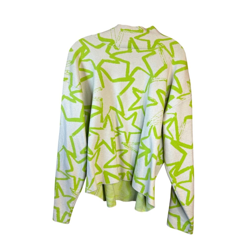 Maeve by Anthropologie Carys Mock-Neck Sweater Large Rave Electric Space